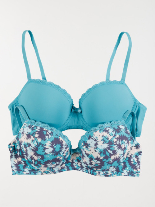 Lot de 2 soutiens-gorge femme (85B-95E)