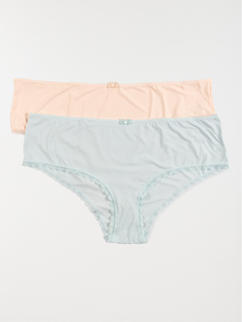 Lot de 2 shorties grande taille femme