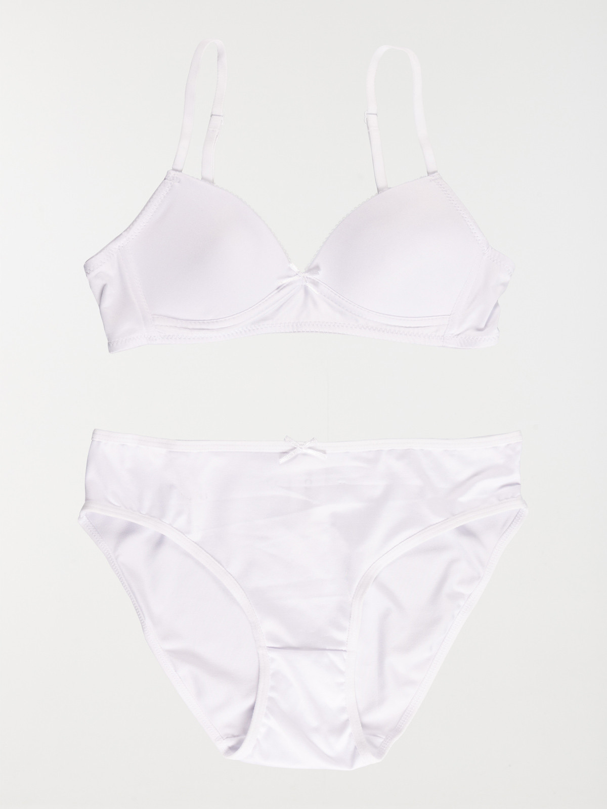 Soutien-gorge et slip fille blanc