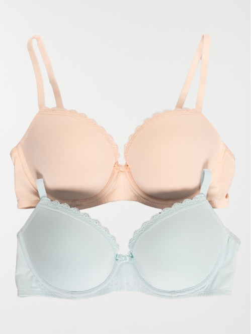 Lot de 2 soutiens-gorge femme (85B-95E)