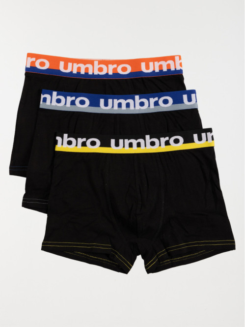 Lot de 3 boxers noir Umbro...