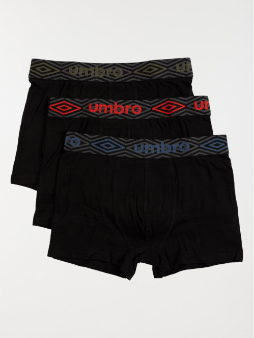 Lot de 3 boxers Umbro noir...