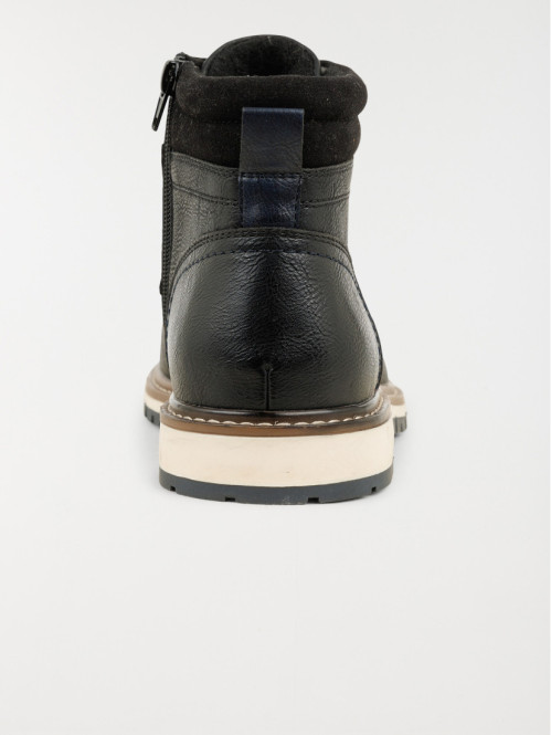 Boots noires lacets homme...