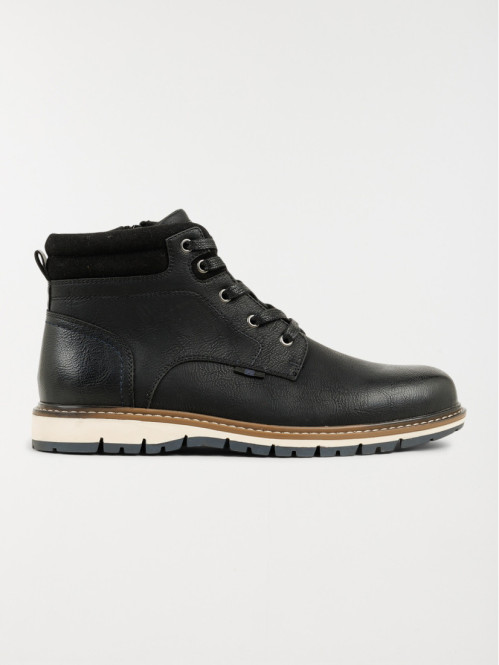 Boots noires lacets homme...