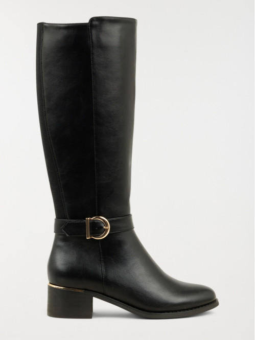 Bottes noires à talons femme (36-41)