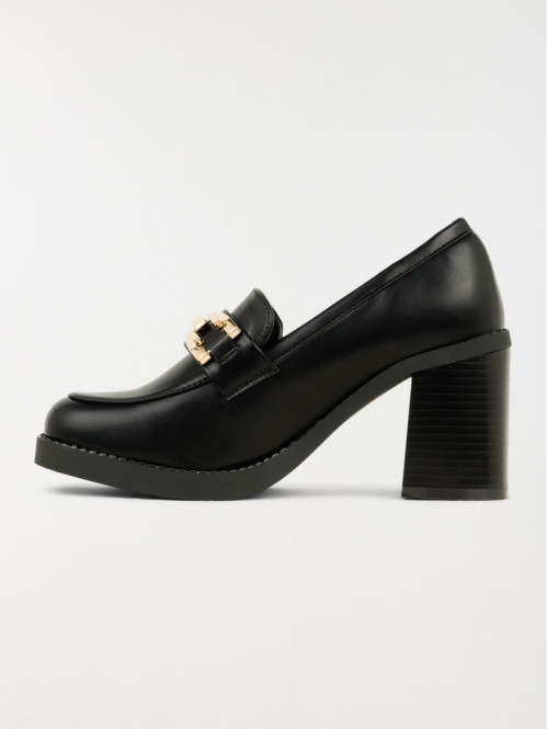 Mocassins à talons noires femme (36-41) Mocassins à talons noires femme (36-41)