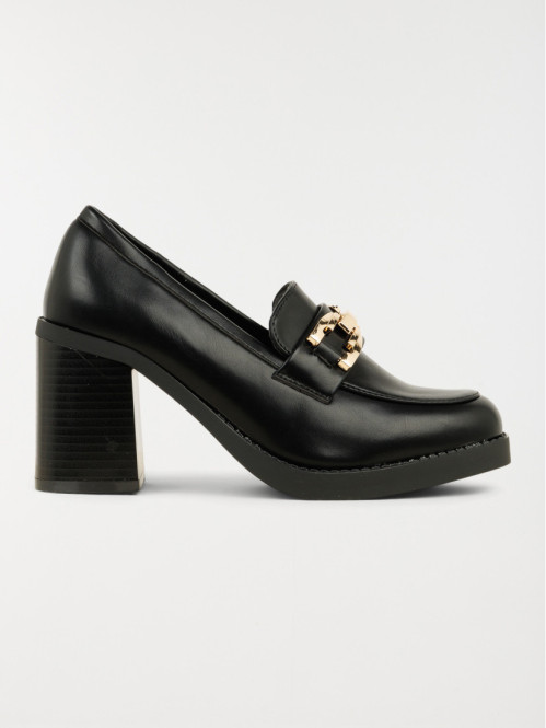 Mocassins à talons noires femme (36-41)