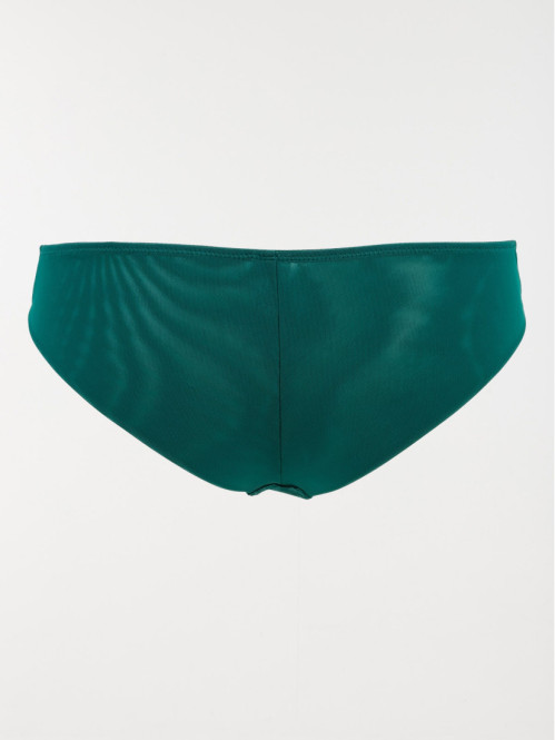 Tanga dentelle vert forêt femme