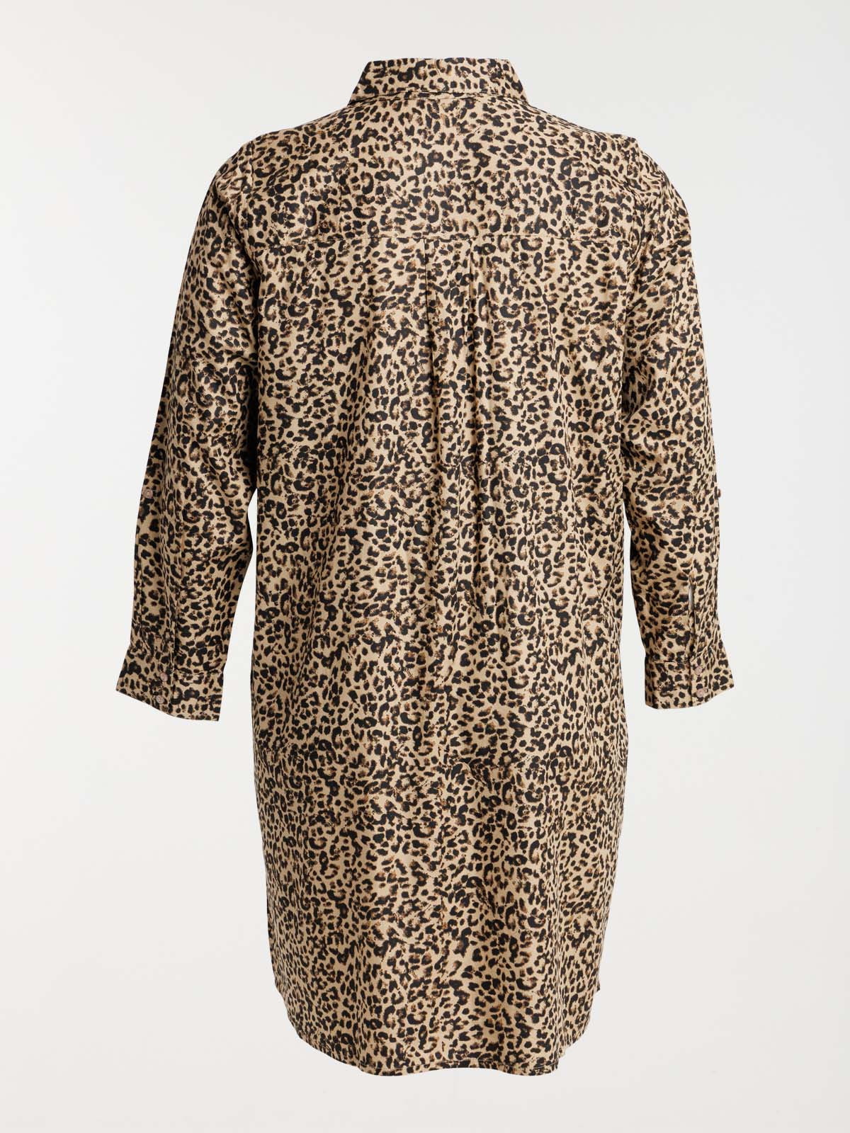 Robe chemise léopard grande taille femme Robe chemise léopard grande taille femme