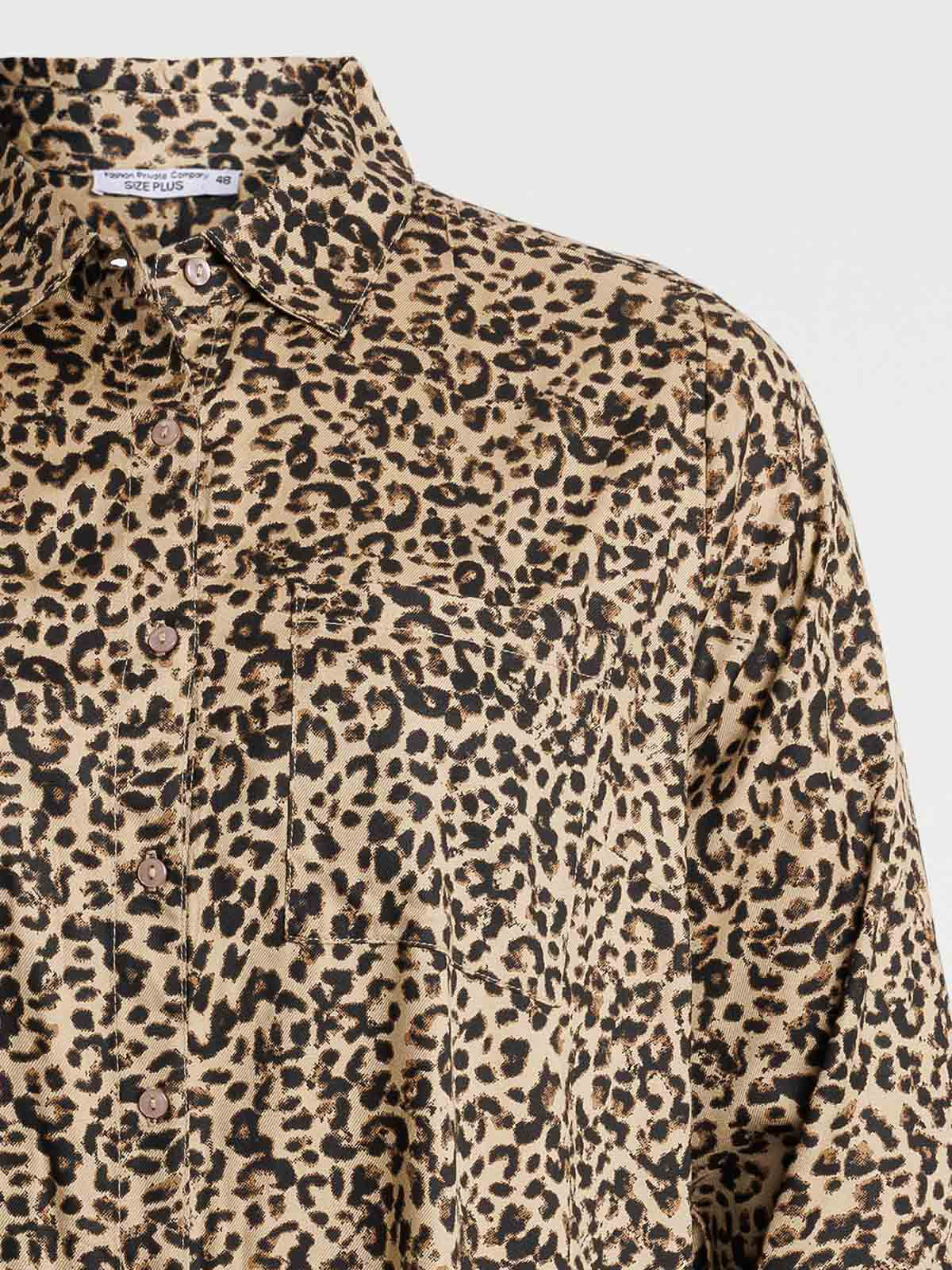 Robe chemise léopard grande taille femme Robe chemise léopard grande taille femme