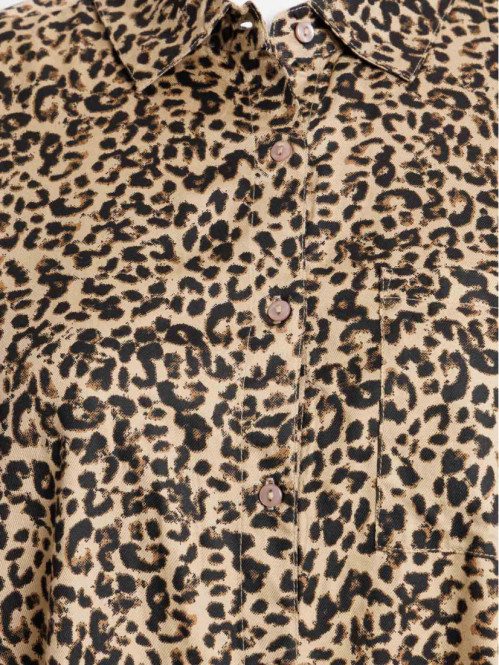 Robe chemise léopard grande taille femme Robe chemise léopard grande taille femme