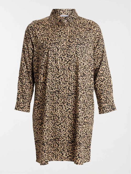 Robe chemise léopard grande...