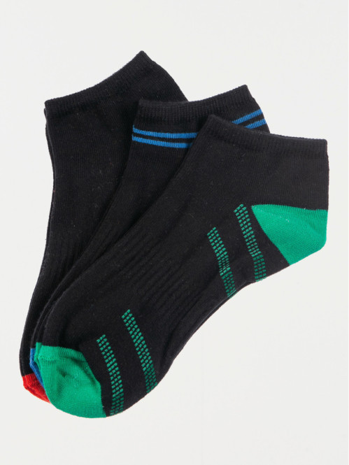 Lot chaussettes noires sport garçon
