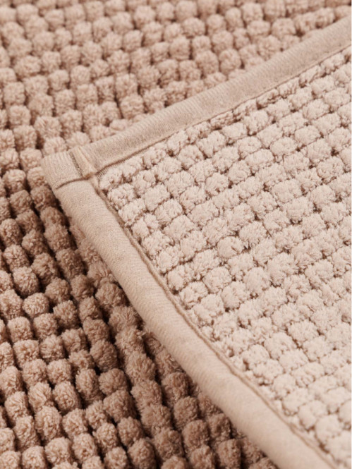 Tapis de bain chenille taupe