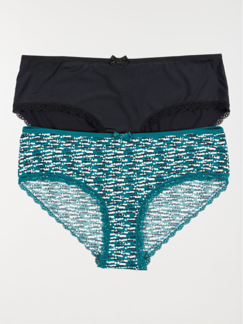 Lot de 2 shorties femme