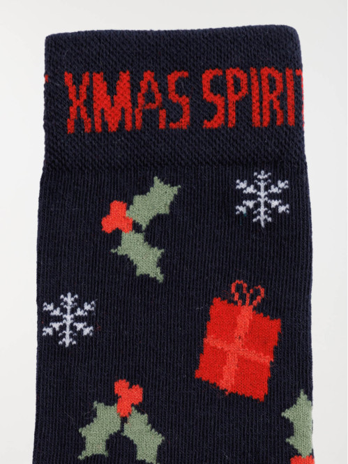 Lot 2 paires chaussettes de noël homme