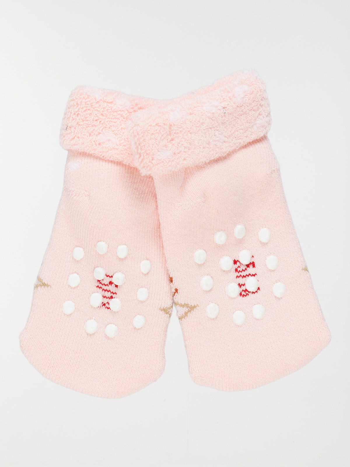 Chaussettes renne de noël bébé rose Chaussettes renne de noël bébé rose