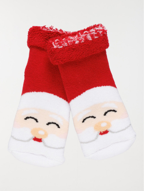 Chaussettes rouges père-noël bébé