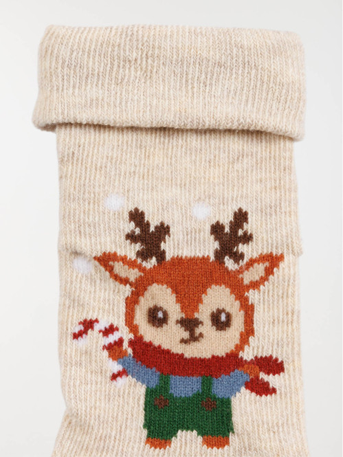 Chaussettes de noël beige...