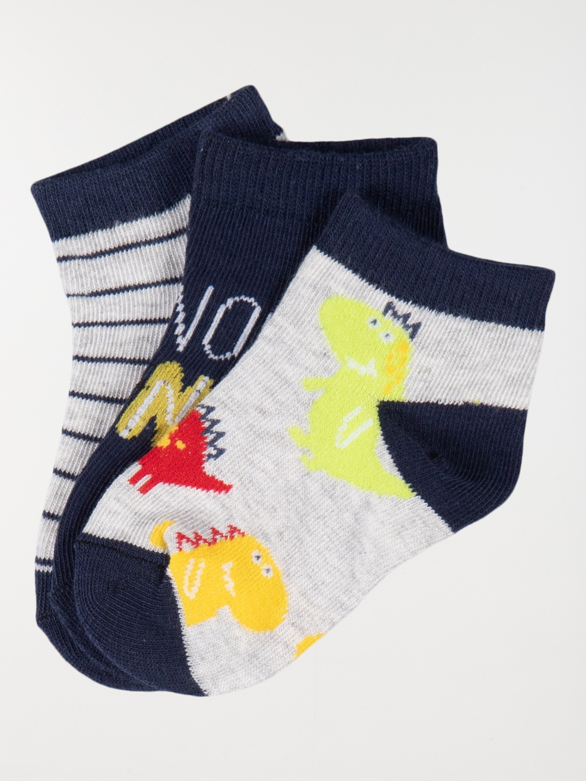 3 paires chaussettes dinosaures garçon