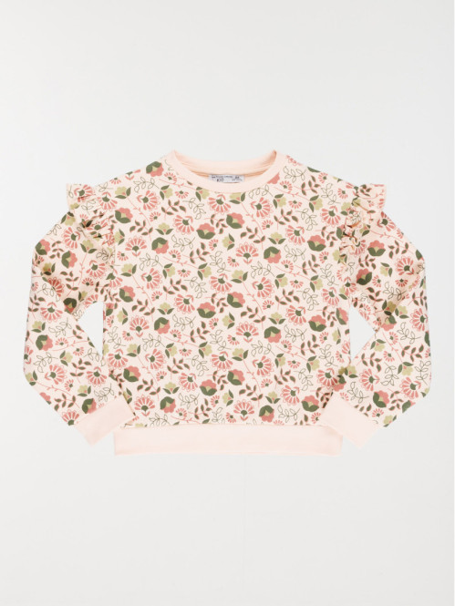 Sweat fleuri et volants...