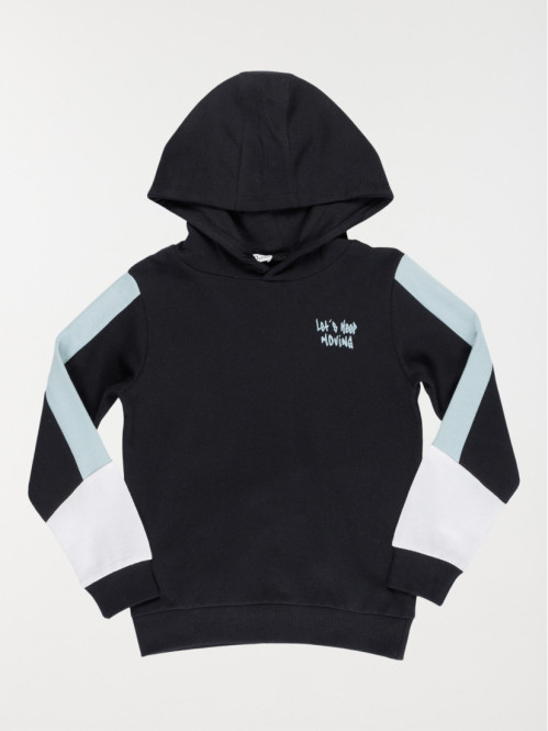 Sweat à capuche tricolore garçon (3-12A)