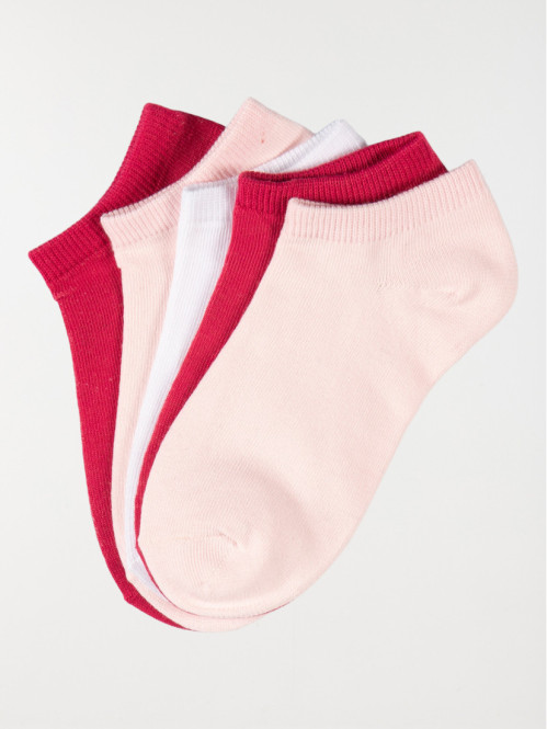 Lot 5 paires chaussettes fille