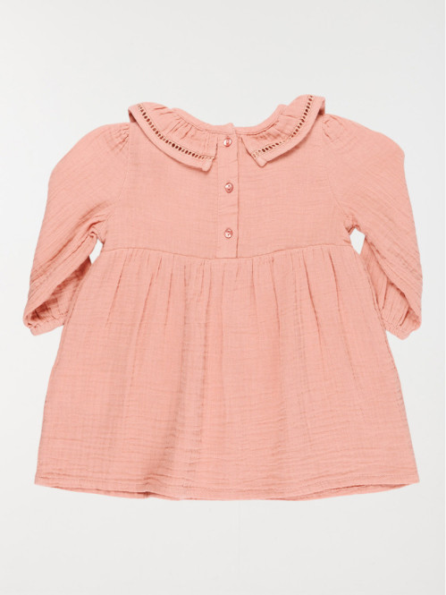 Robe vieux rose fille (3-36M)