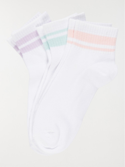 Lot de 3 paires chaussettes femme
