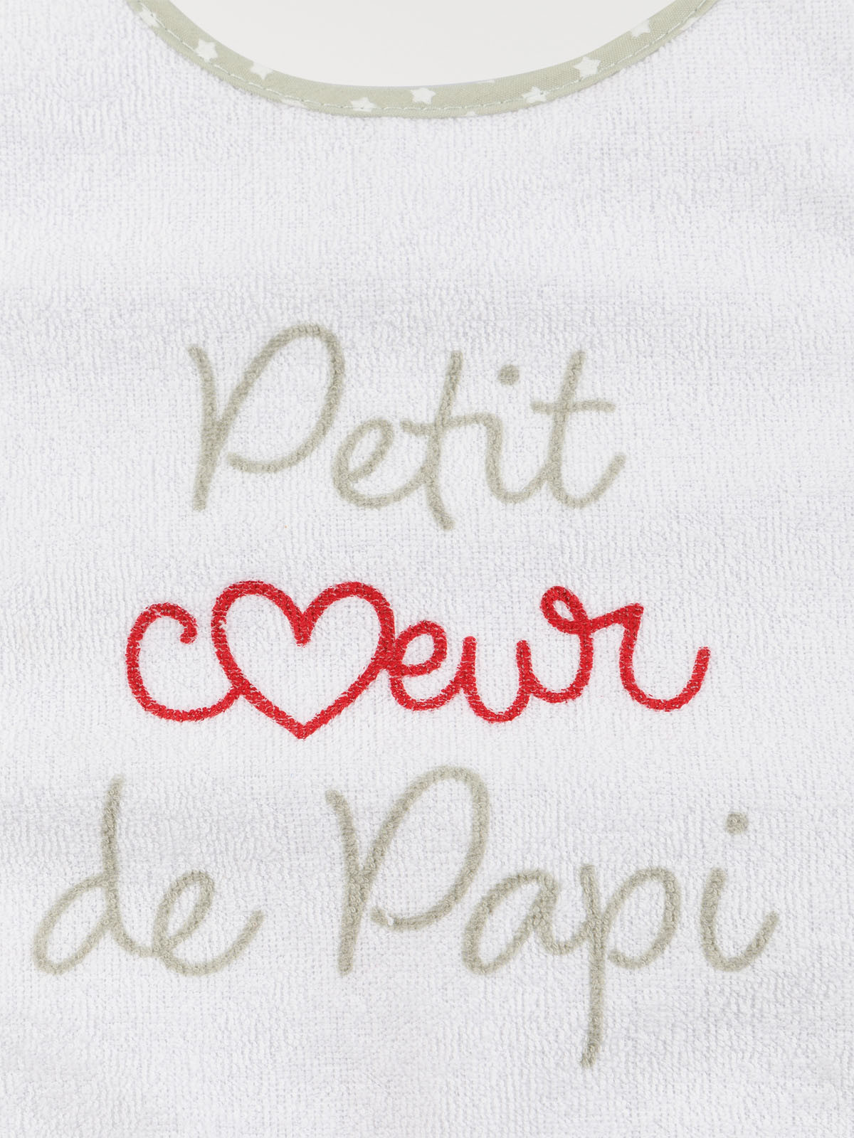 Lot de 3 bavoirs petit coeur bébé