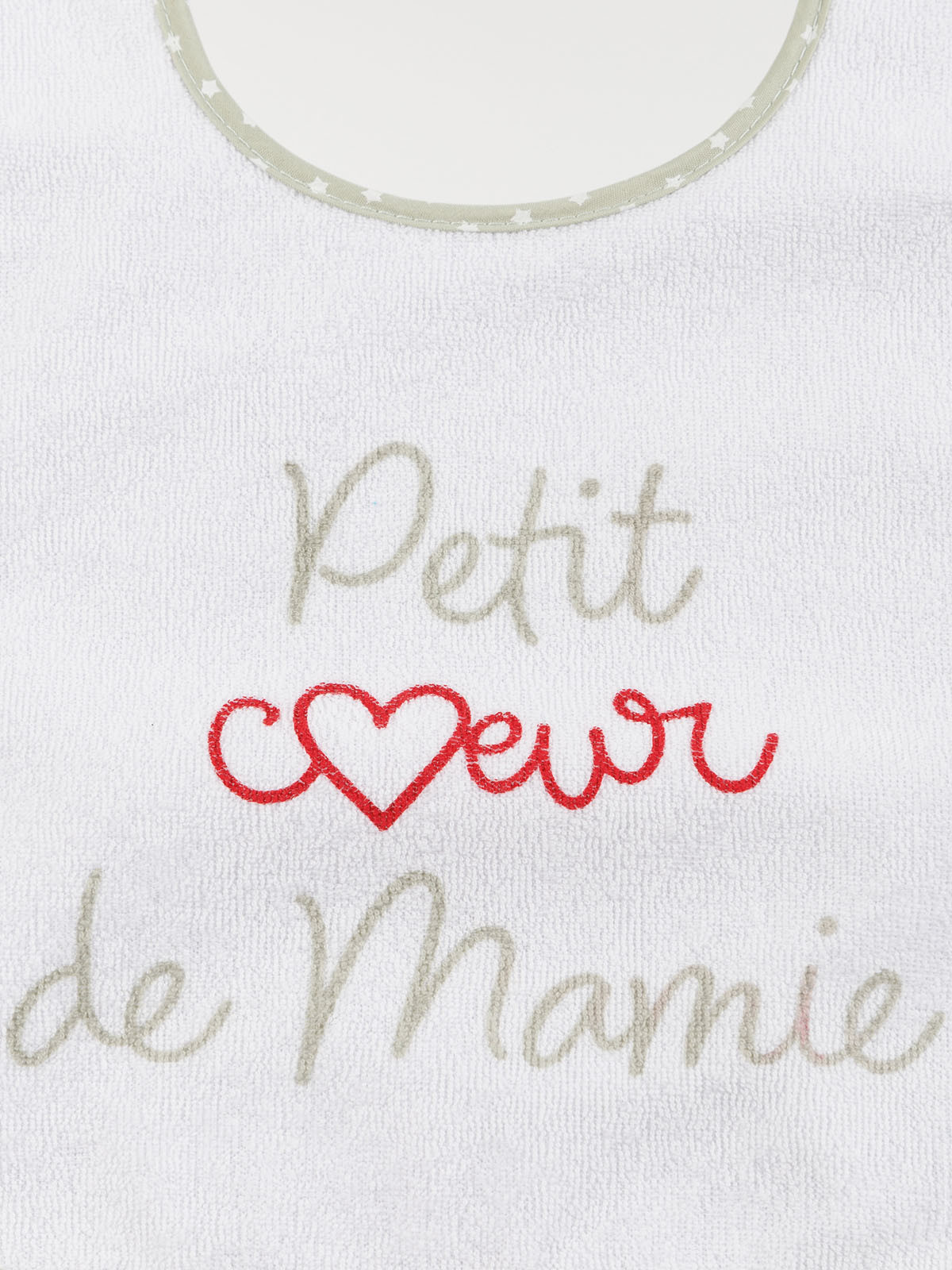 Lot de 3 bavoirs petit coeur bébé