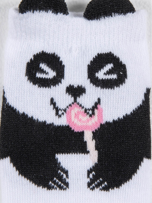 Lot 3 paires chaussettes panda fille Lot 3 paires chaussettes panda fille