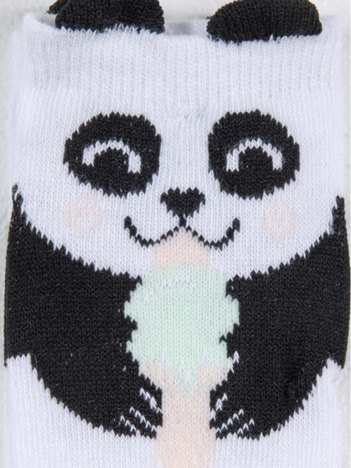 Lot 3 paires chaussettes panda fille Lot 3 paires chaussettes panda fille