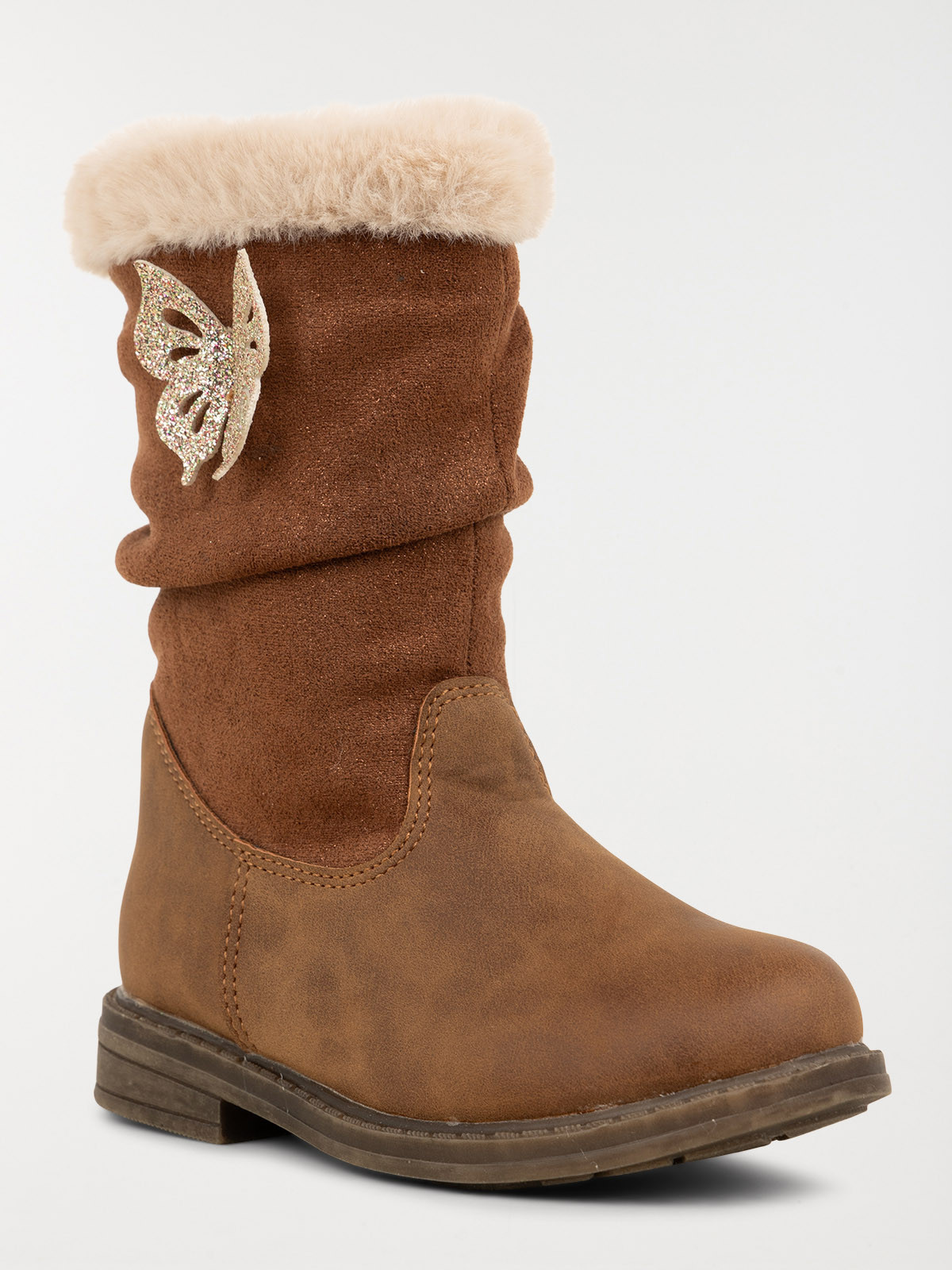 Bottes marrrons papillon fille (25-30)