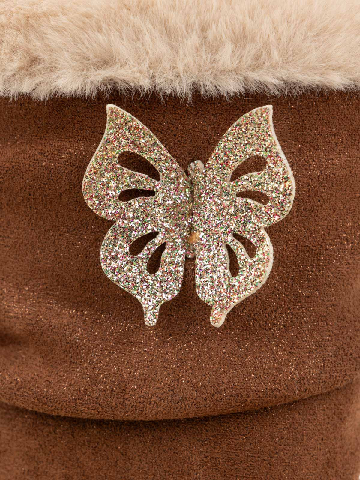 Bottes marrrons papillon fille (25-30)