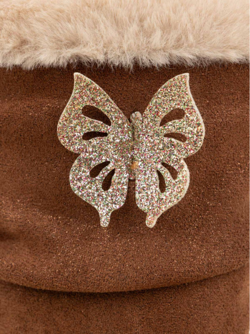 Bottes marrrons papillon...