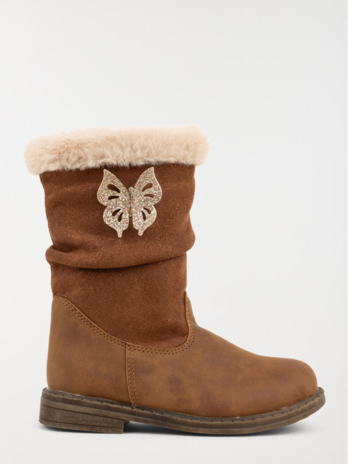 Bottes marrrons papillon...