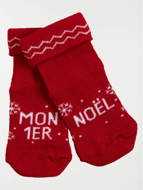 Chaussettes mon premier noël bébé