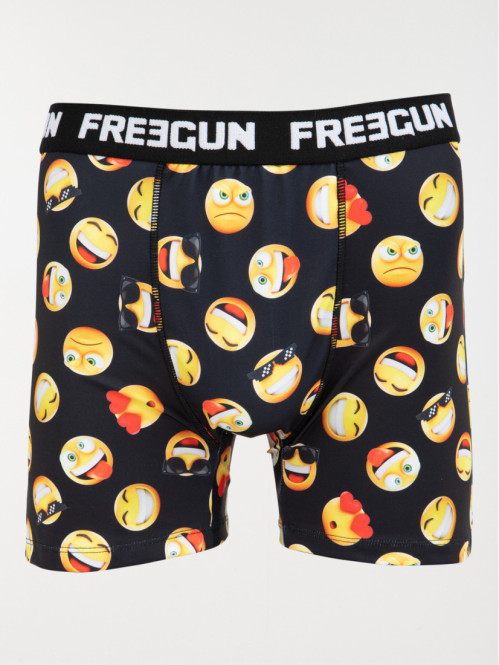 Boxer FREEGUN imprimé smiley homme