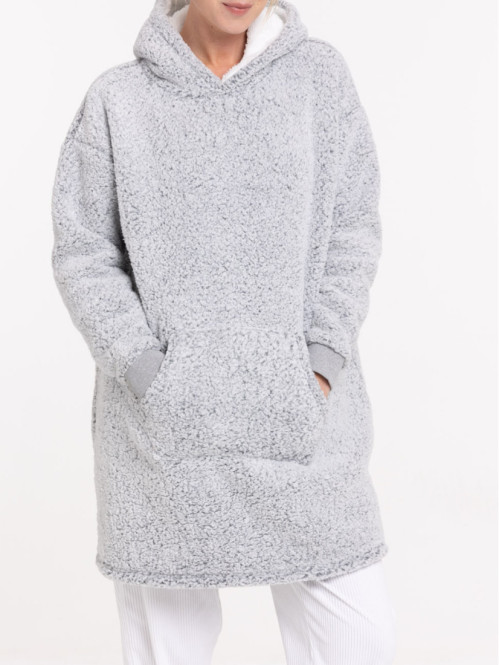 Sweat sherpa à capuche femme