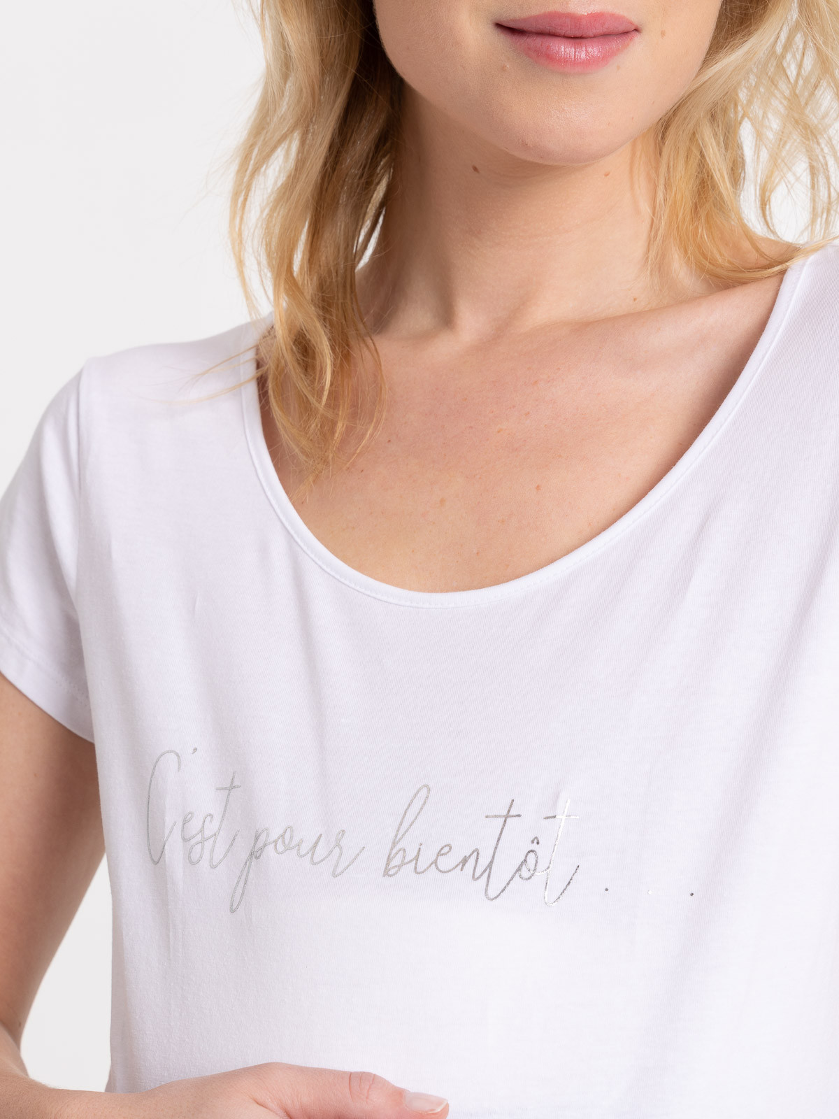 T-shirt maternité blanc femme