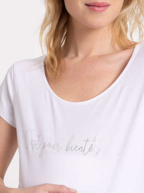T-shirt maternité blanc femme