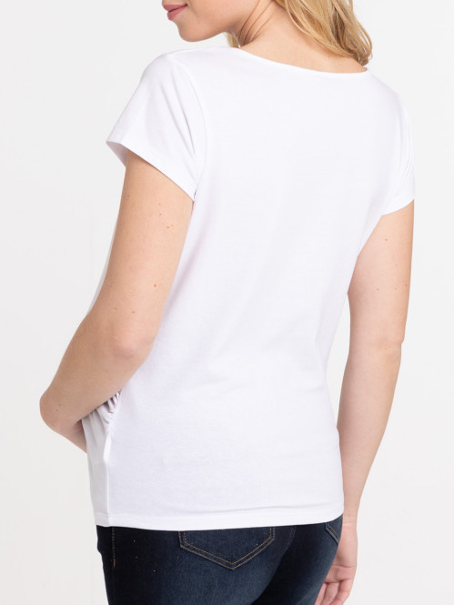 T-shirt maternité blanc femme