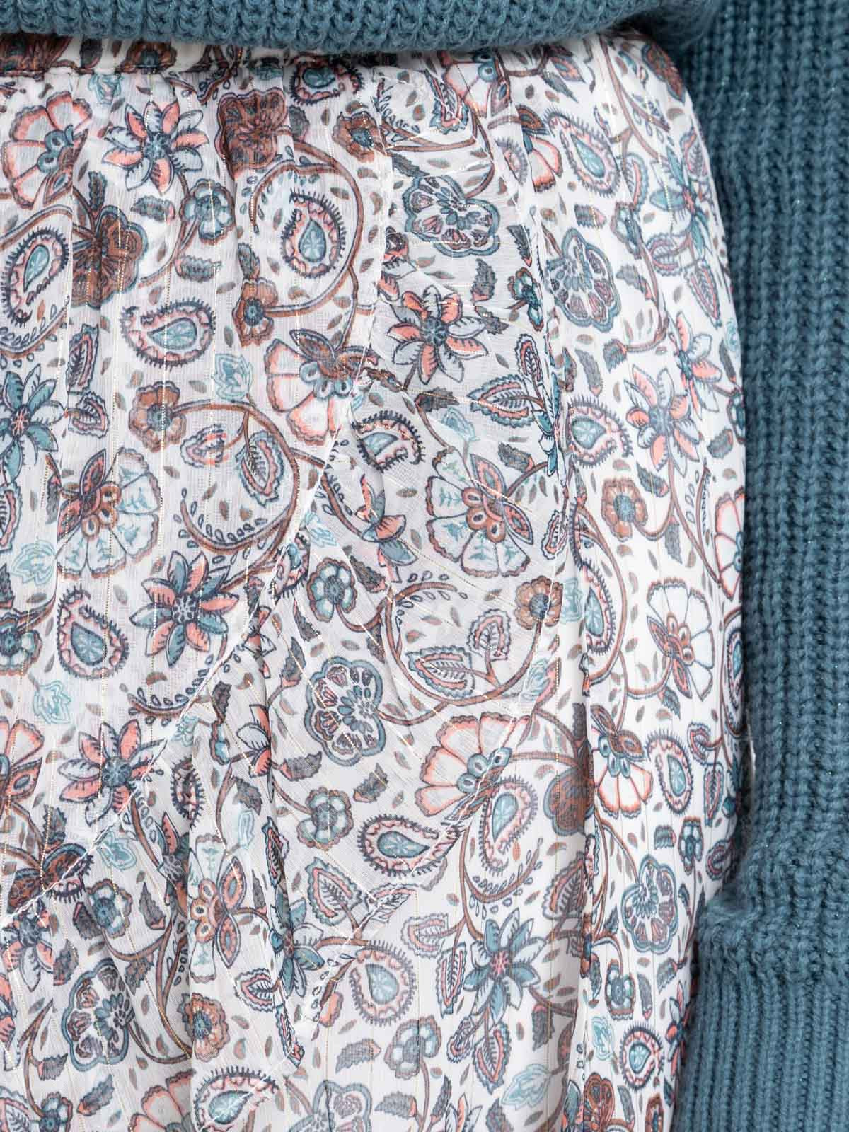 Jupe effet portefeuille imprimée femme