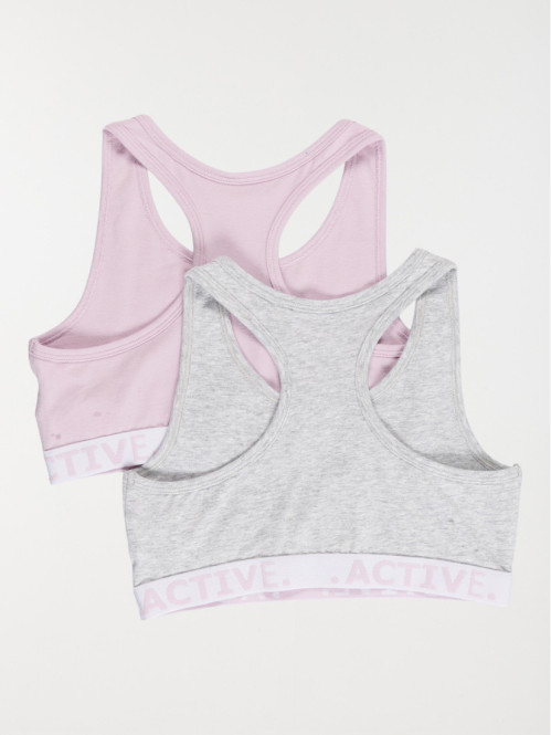 Lot de 2 brassières fille...