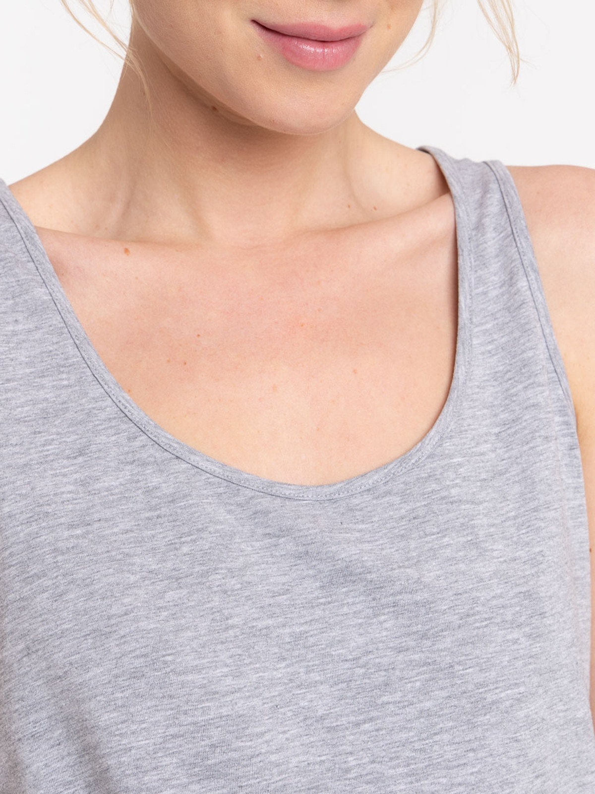 Débardeur basique gris chiné femme Débardeur basique gris chiné femme