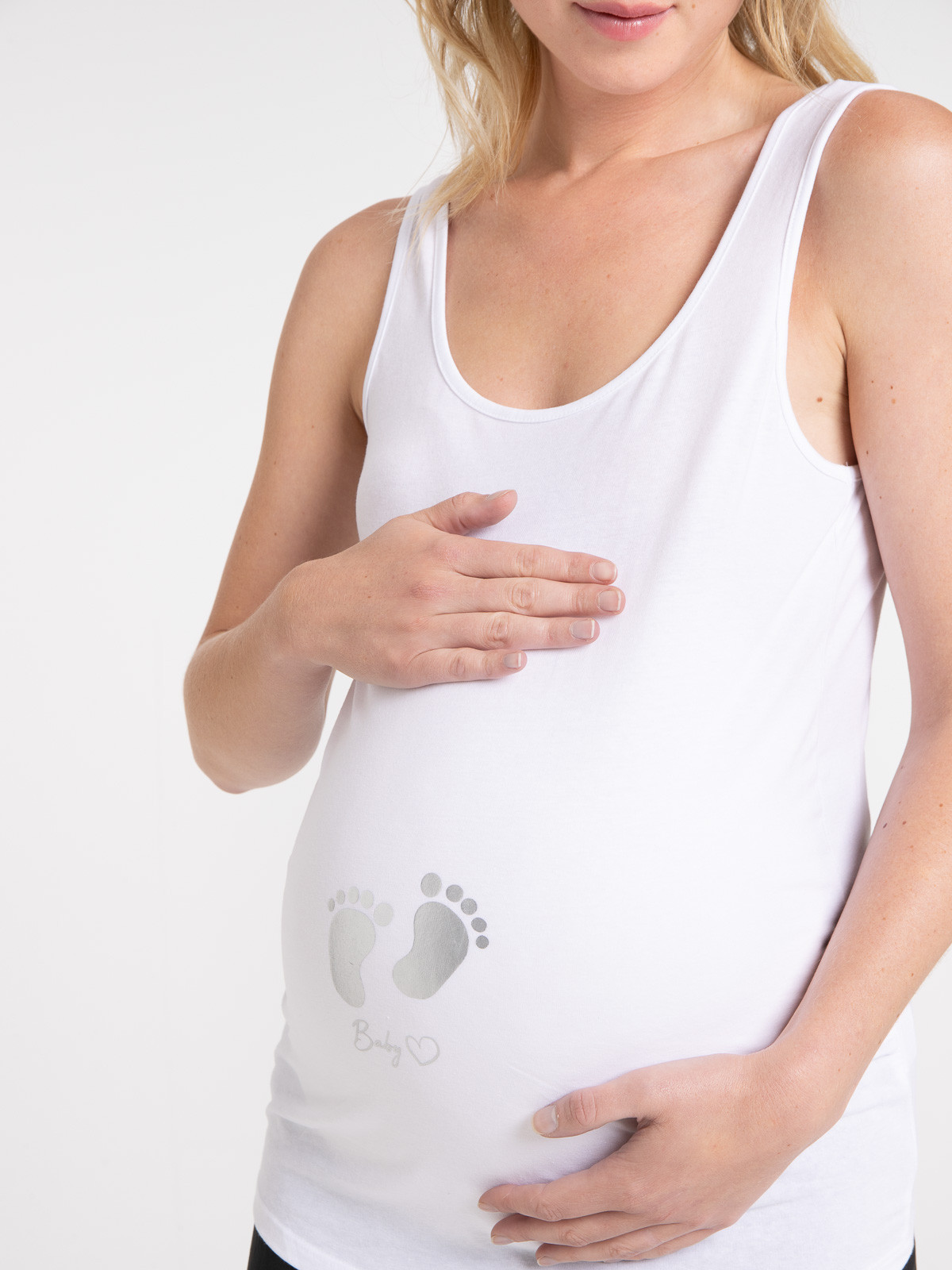 Débardeur maternité blanc femme