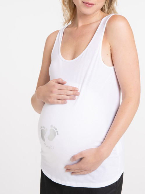 Débardeur maternité blanc...