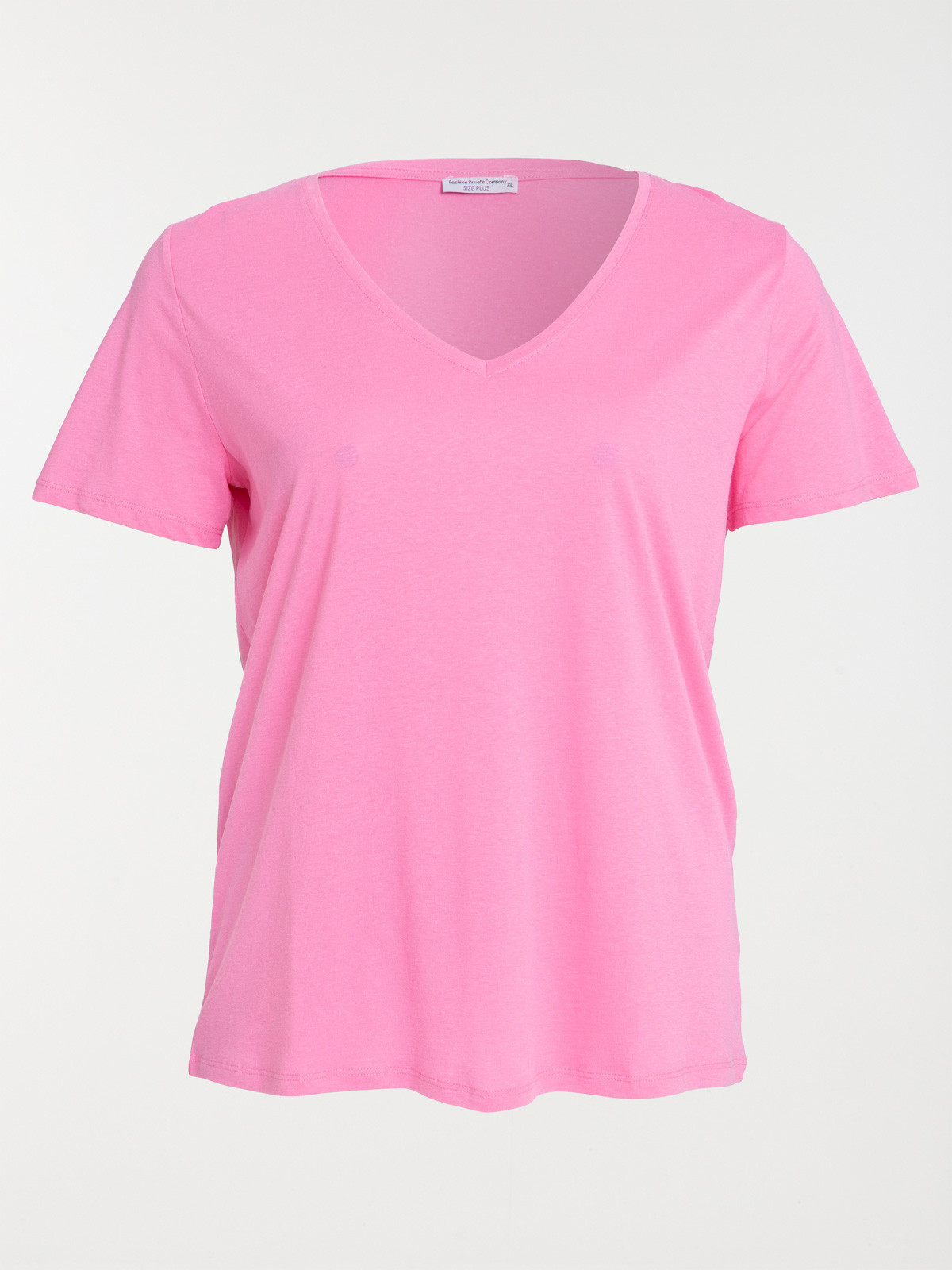 T-shirt col V grande taille femme