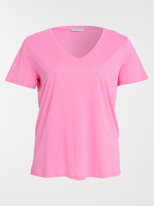 T-shirt col V grande taille...